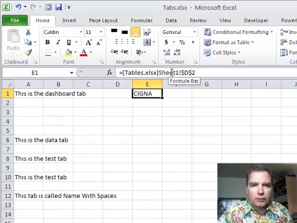 Excel Video 249 Writing Formulas Between Tabs