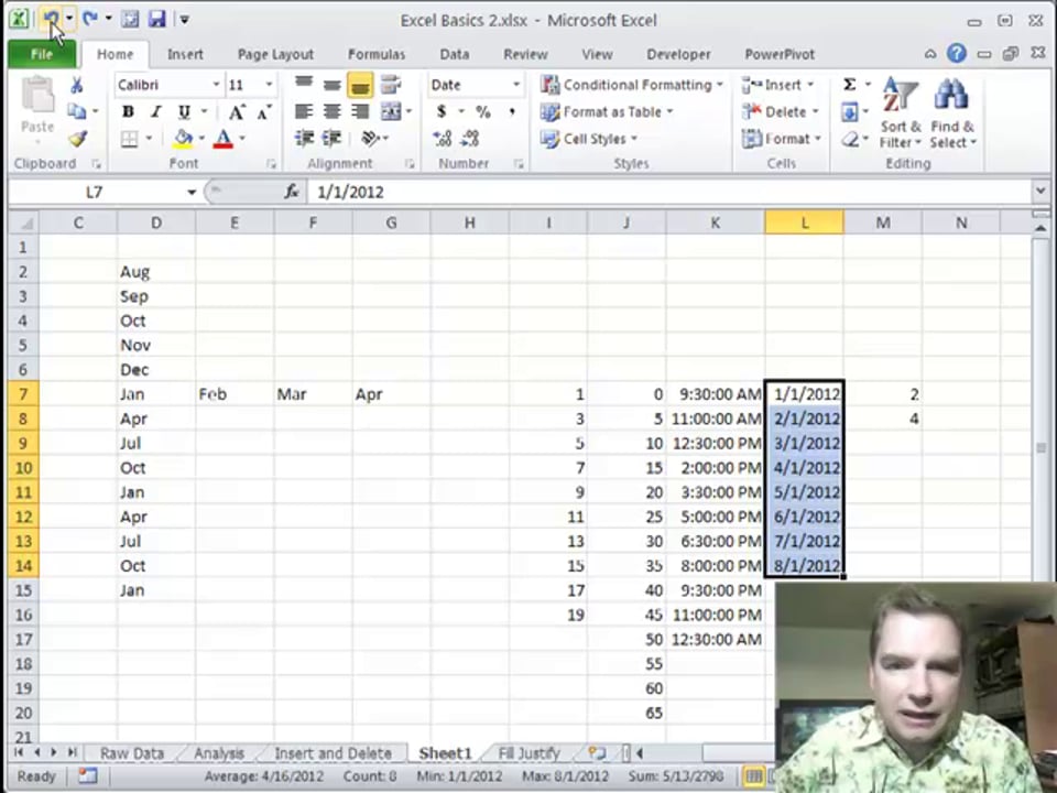 Excel Video 258 Fill Series