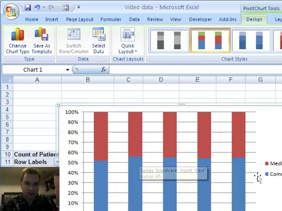 Excel Video 27 Introduction to Pivot Charts