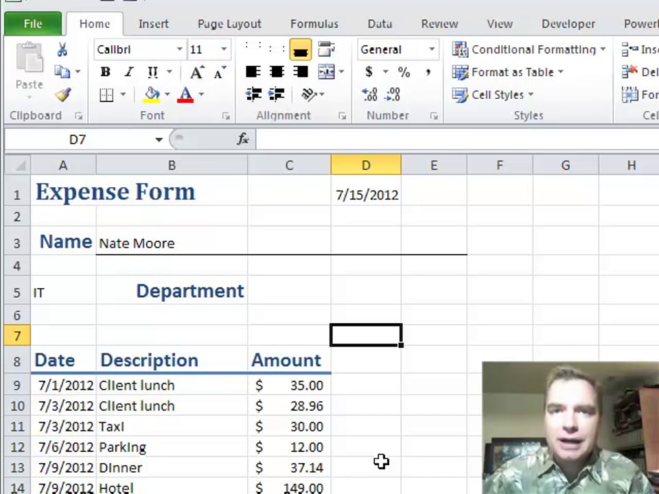 Excel Video 272 Use Go To Constants to Create a Reusable Form