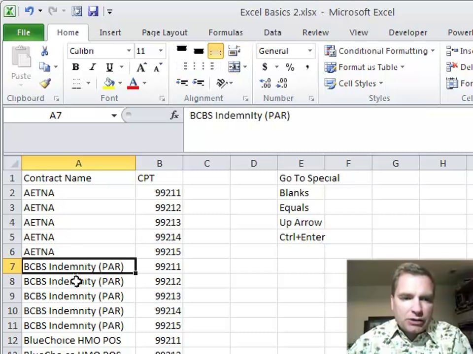 Excel Video 277 Filling Blank Cells with Data