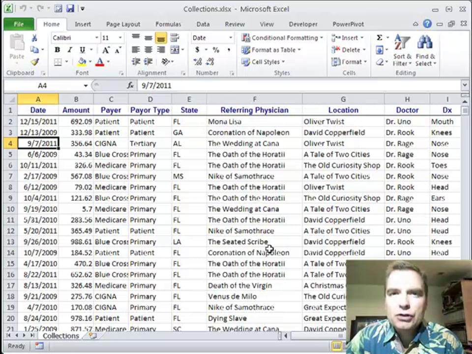 Excel Video 280 Create a Pivot Table