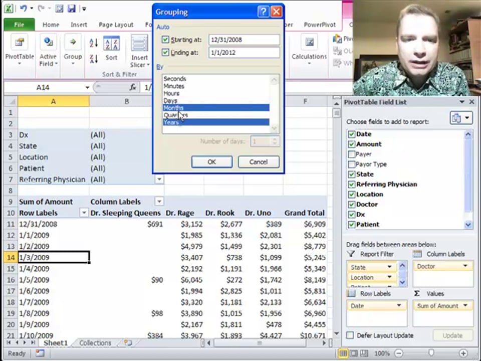 Excel Video 294 Grouping Dates