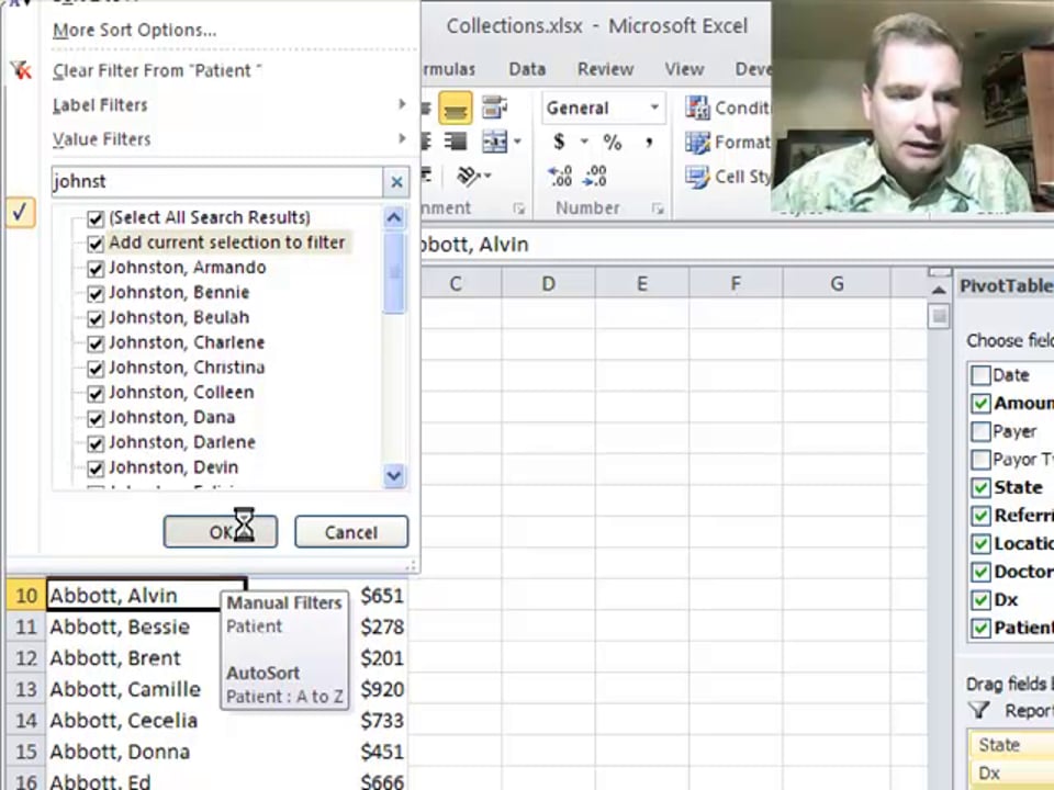Excel Video 292 Search Box Filter, Part 2