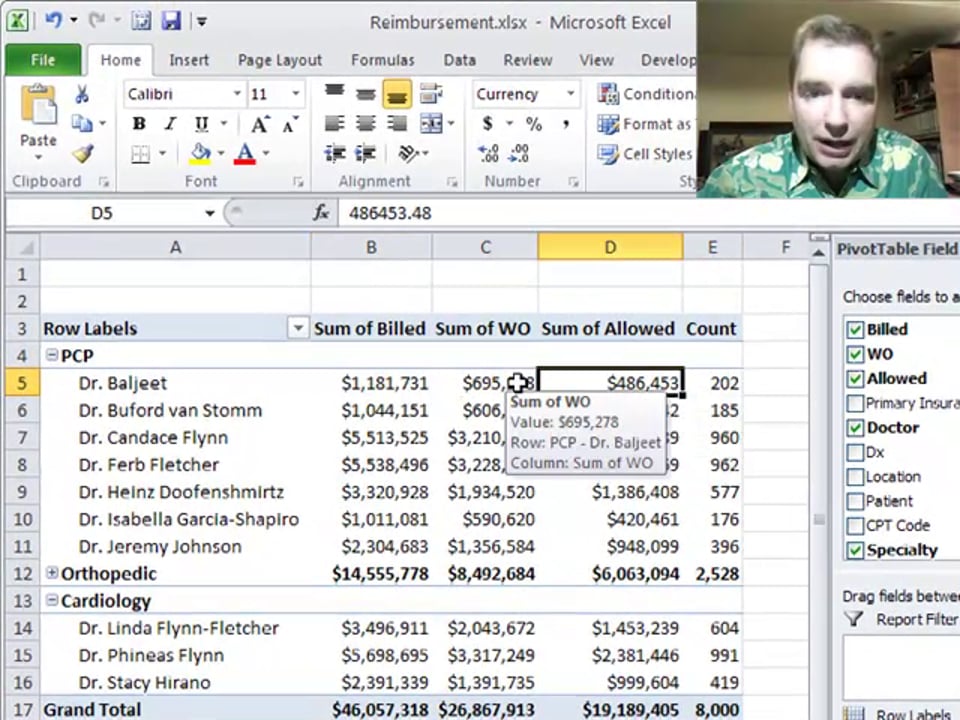 Excel Video 298 Calculations in a Pivot Table