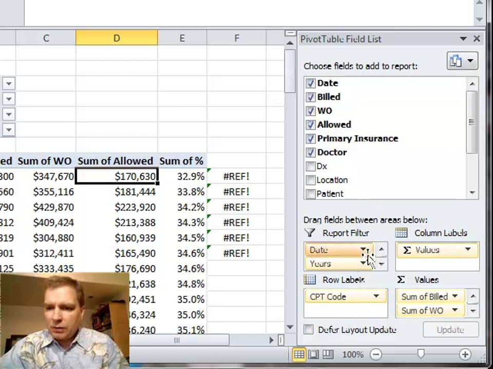Excel Video 315 Pivot Table Field List