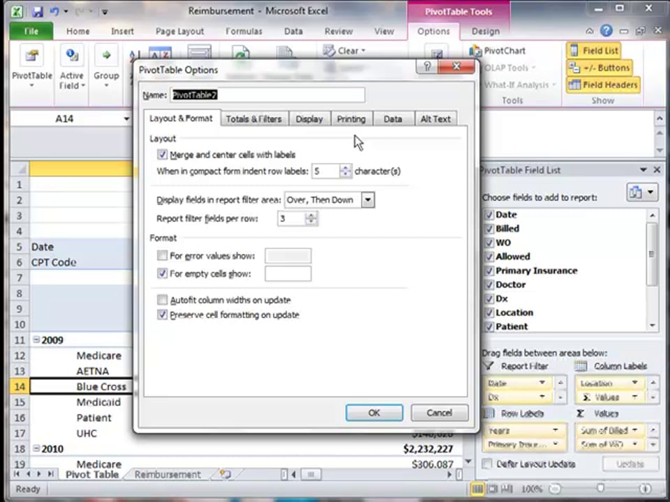 Excel Video 320 Pivot Table Format Options