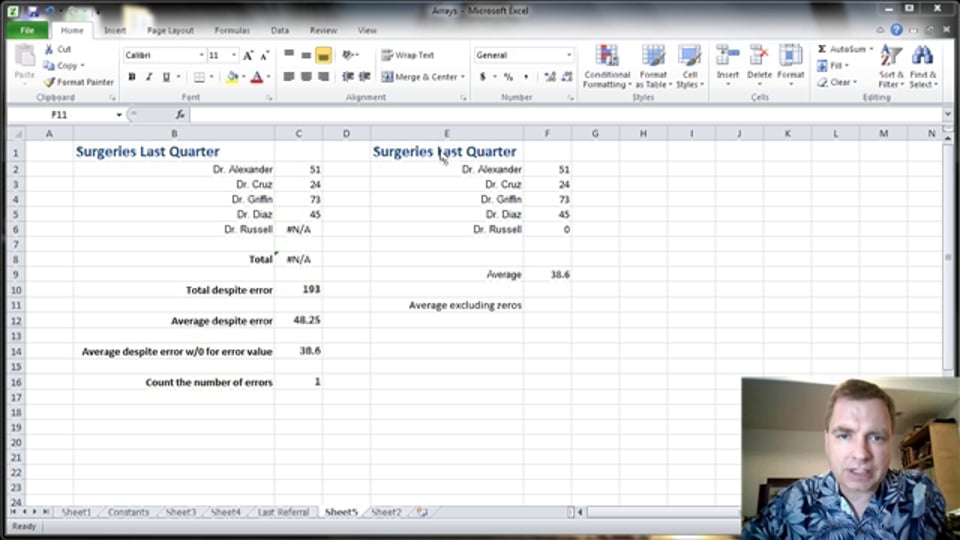 Excel Video 367 Using Arrays to Exclude Values