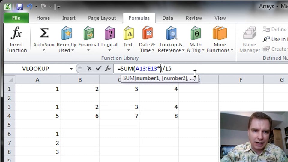 Excel Video 350 Naming an Array