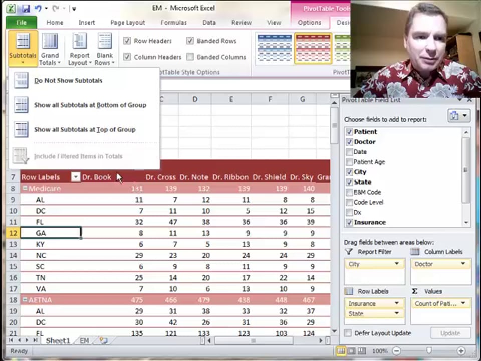 Excel Video 326 Pivot Table Layouts