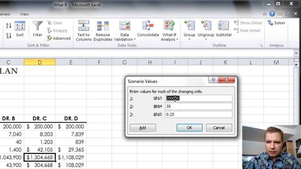 Excel Video 338 Introducing Scenario Manager