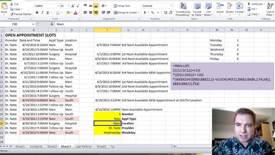 Excel Video 362 Using Arrays with SMALL, Part 3