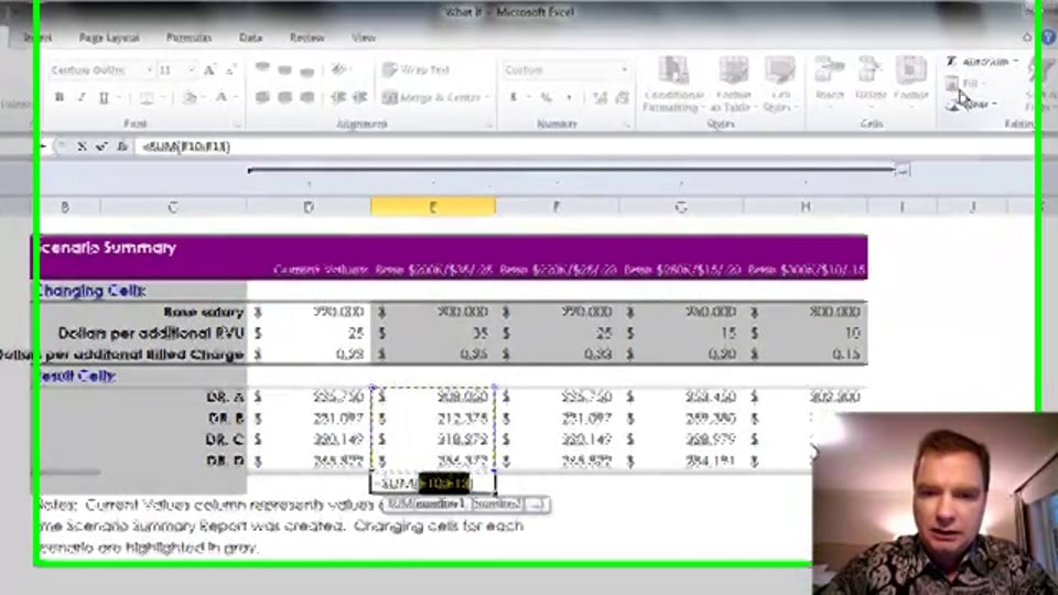 Excel Video 339 Scenario Manager Summary