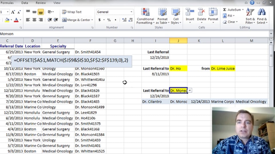 Excel Video 364 Using LARGE to Find the Last Referral Part 2