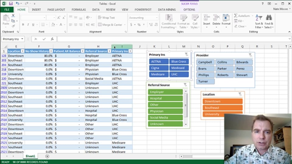 Excel Video 386 Excel 2013 Table Slicers Part 1