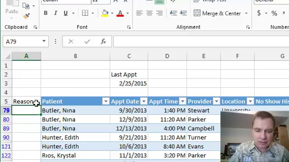 Excel Video 398 Resizing Tables