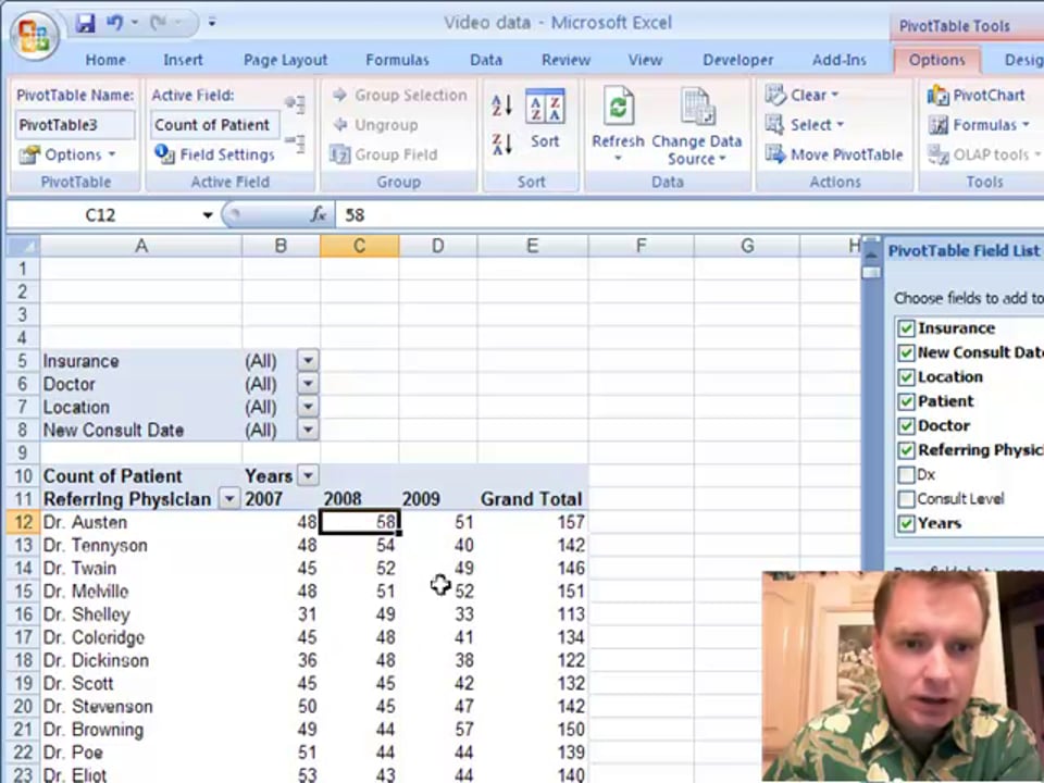 Excel Video 4 Grouping Pivot Table Fields