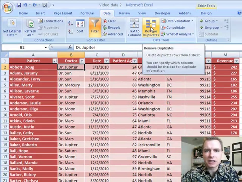 Excel Video 42 Table Design Tools