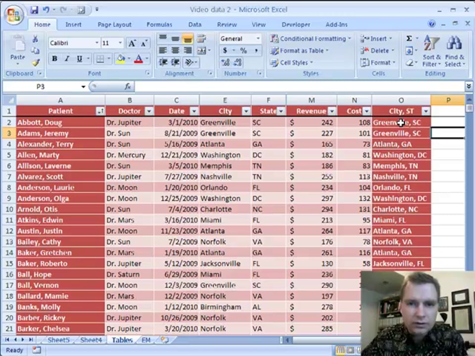 Excel Video 43 Table References