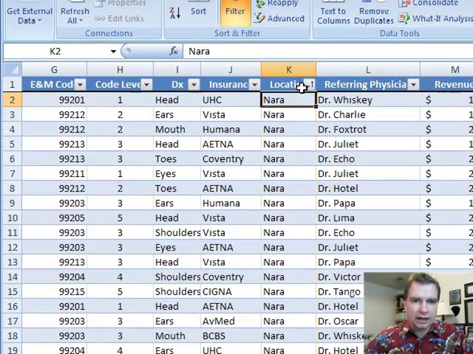 Excel Video 38 Sorting Tables