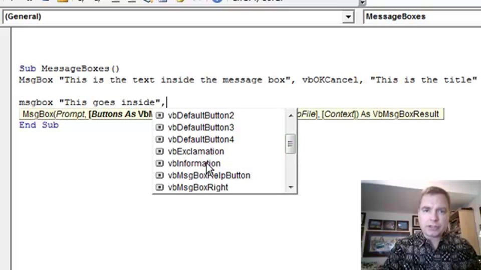 Excel Video 432 Message Boxes Part 1