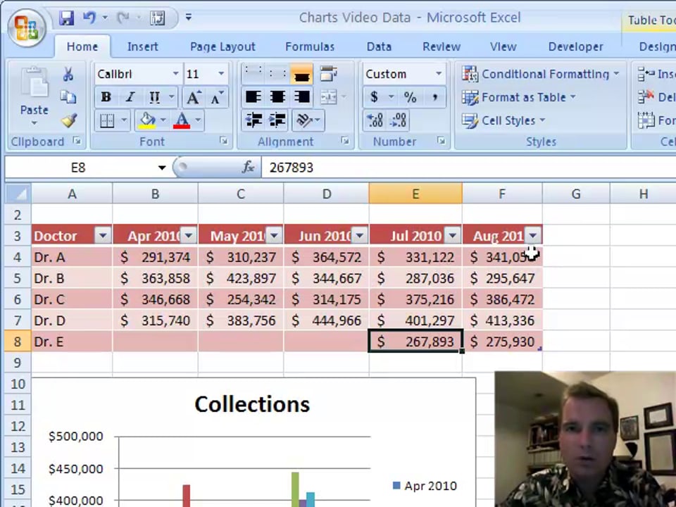 Excel Video 83 Adding Contiguous Data to a Chart Manually and Automatically