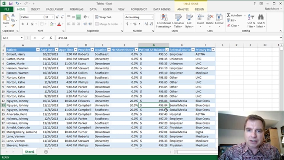 Excel Video 381 Sorting in Tables