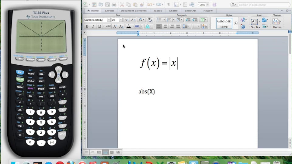 Graphing Absolute Value Functions in the Graphing Calculator on Vimeo