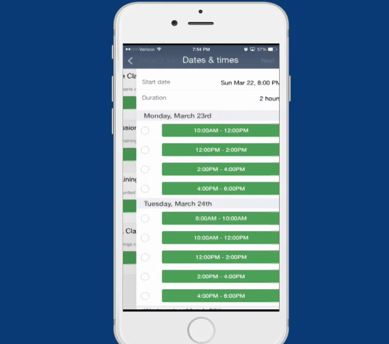 Scheduling client appointments on Vimeo
