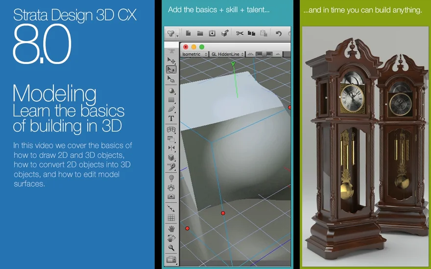 Strata Design 3D CX 8: Fundamentals: Modeling on Vimeo