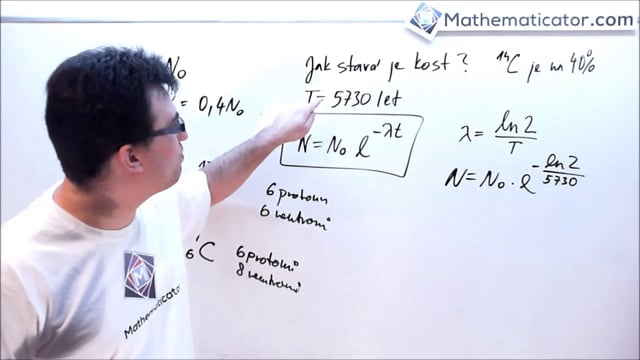 Exponenciála a logaritmus - Datování pomocí uhlíku