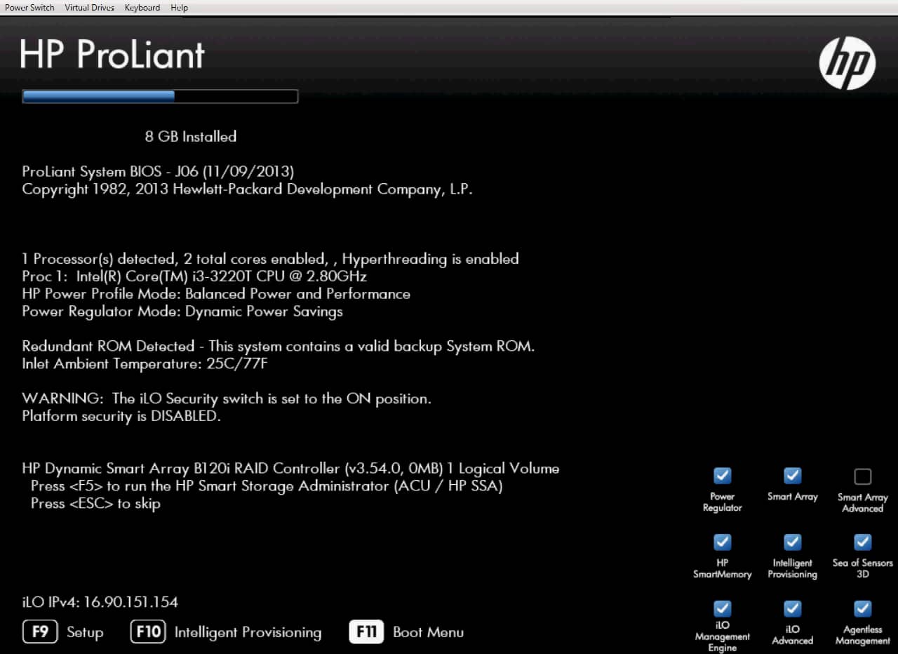 Como cargar el HP SPP desde el Virtual Drive de ILO on Vimeo