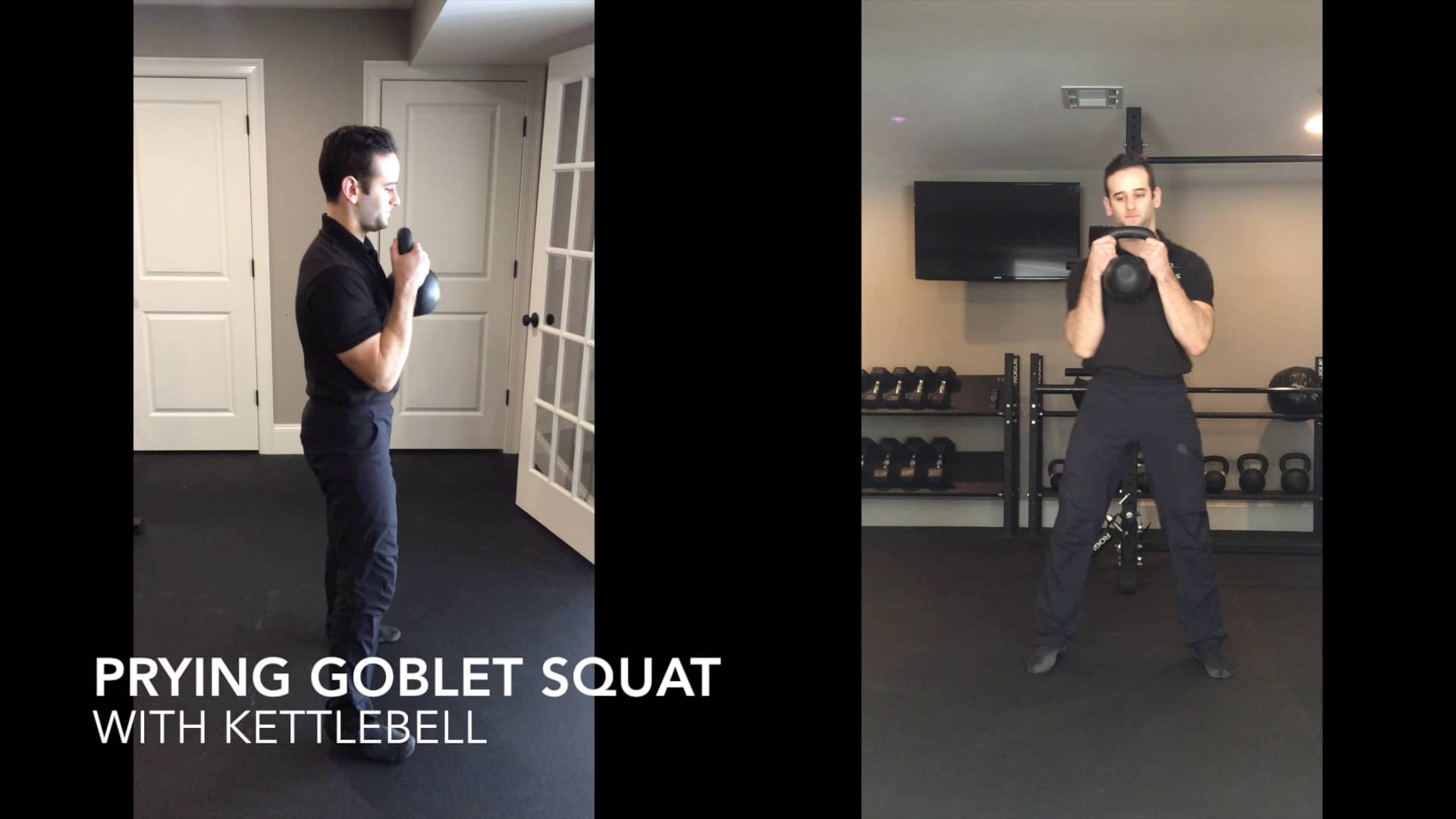 Prying Goblet Squat with Kettlebell on Vimeo