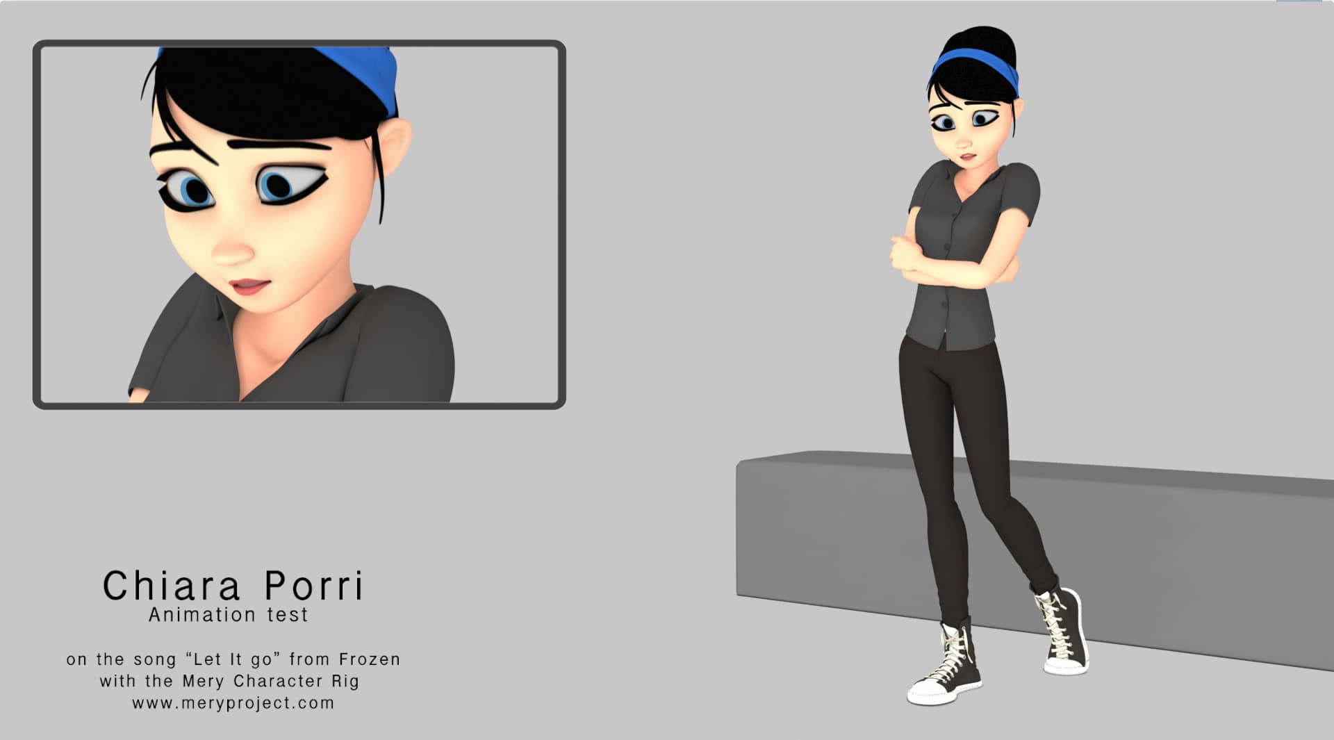 Mery Rig. 3d Test animation. Mery facts.