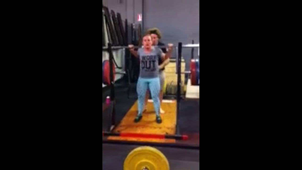 Cambered Bar Squat 131kg Lizanne BW 63kg