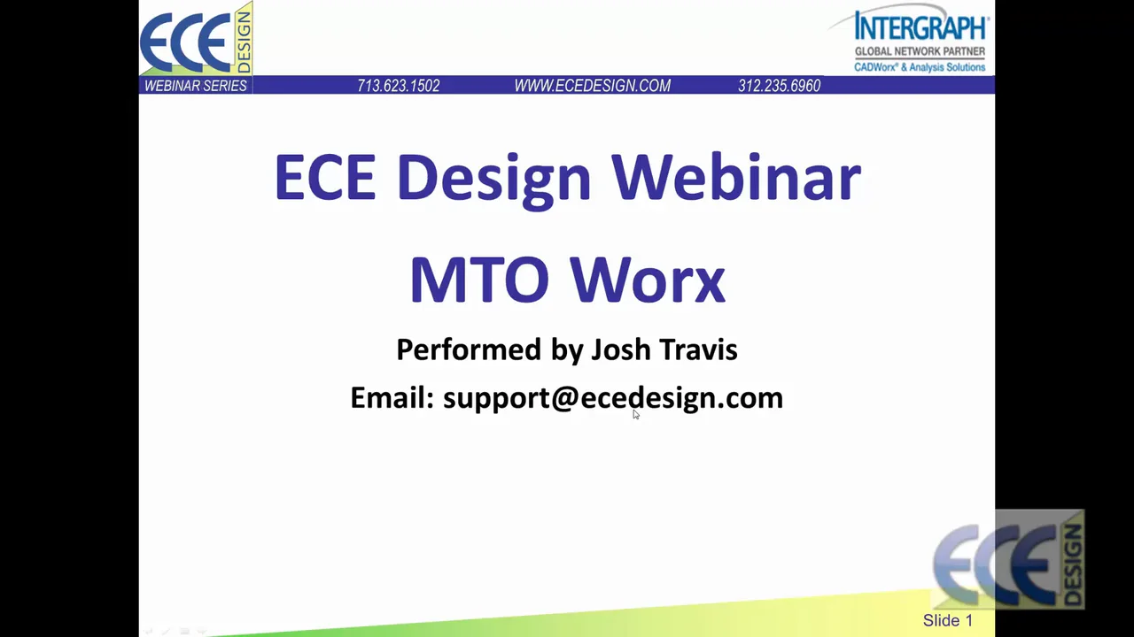 CADWorx Plugin MTOWorx CADWorx Bill of Materials at your fingertips Webinar