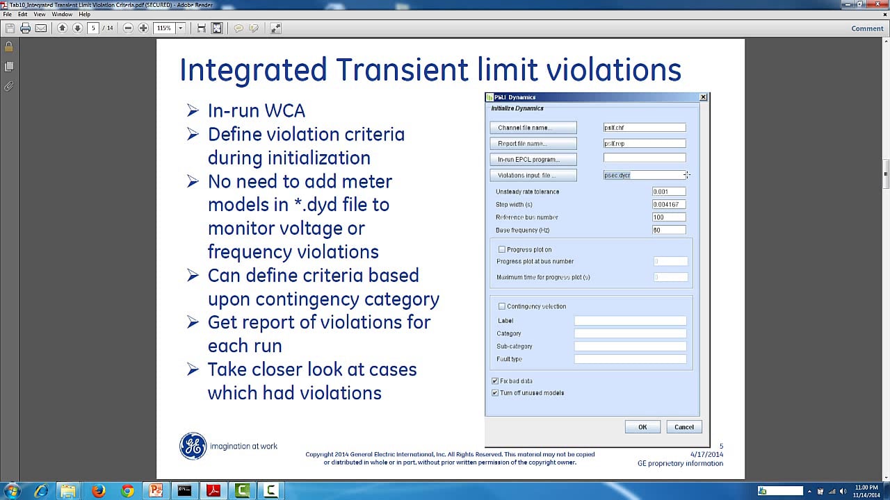 GE PSLF Webinars and Instructional Videos - PSLF V19 - New Transient ...