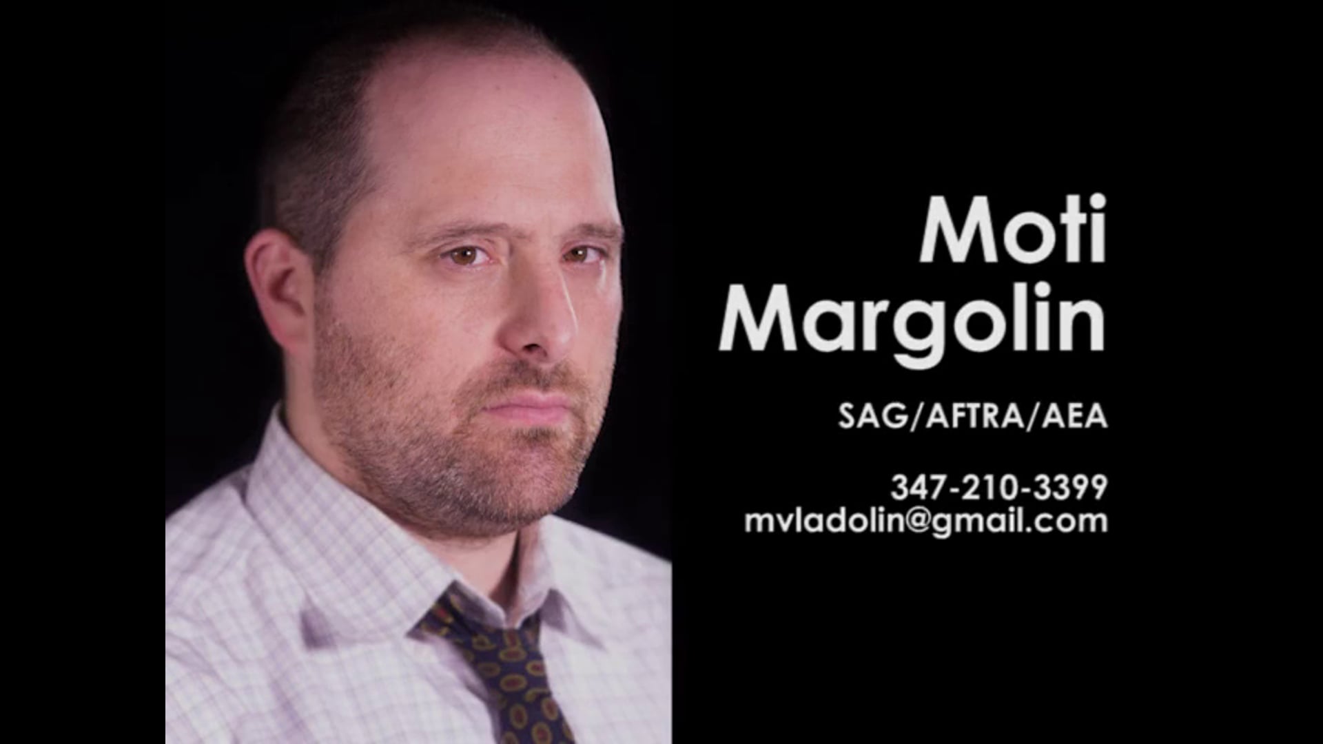 Actor Reel - Moti Margolin