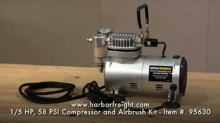 Central pneumatic airbrush store compressor kit