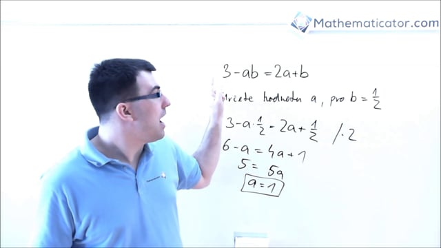 7 - Výpočet neznámé ze vzorce