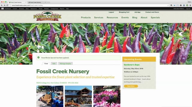 Fossil Creek Nursery - Edit home page blocks and Specials on Vimeo