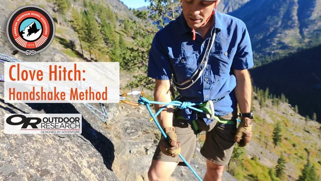 Part 6 in the OR/AMGA Climbing Fundamentals Video Series: Clove Hitch:  Handshake Method