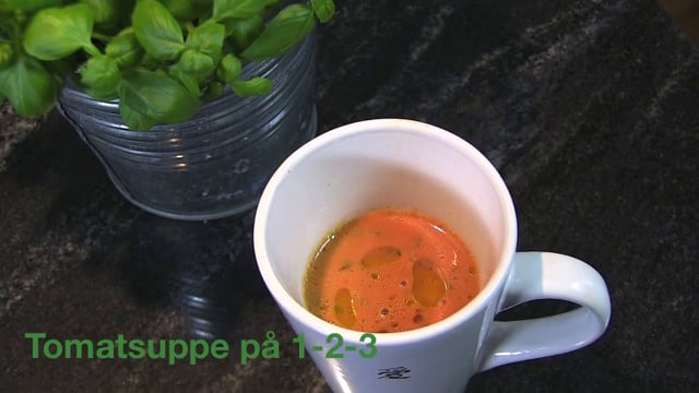 Tomatsuppe på 1-2-3 - Tid: 4 min