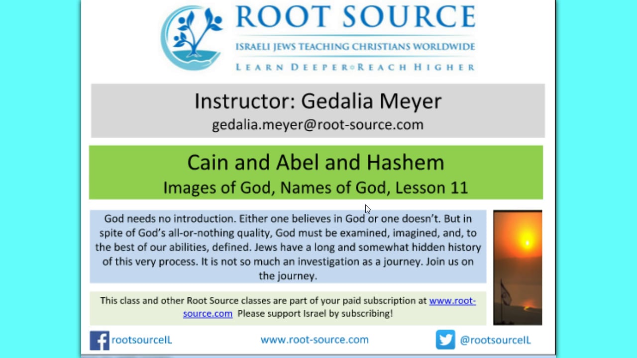 Rabbi Gedalia Meyer | Cain and Abel and Hashem