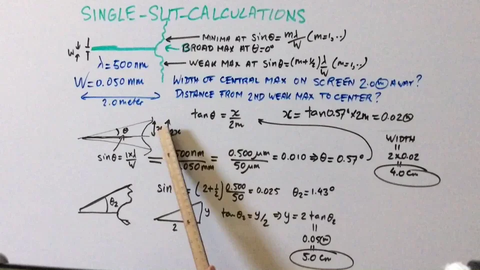Single Slit Calculations on Vimeo