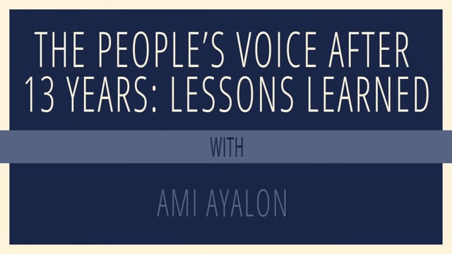 The People’s Voice After 13 Years: Lessons Learned