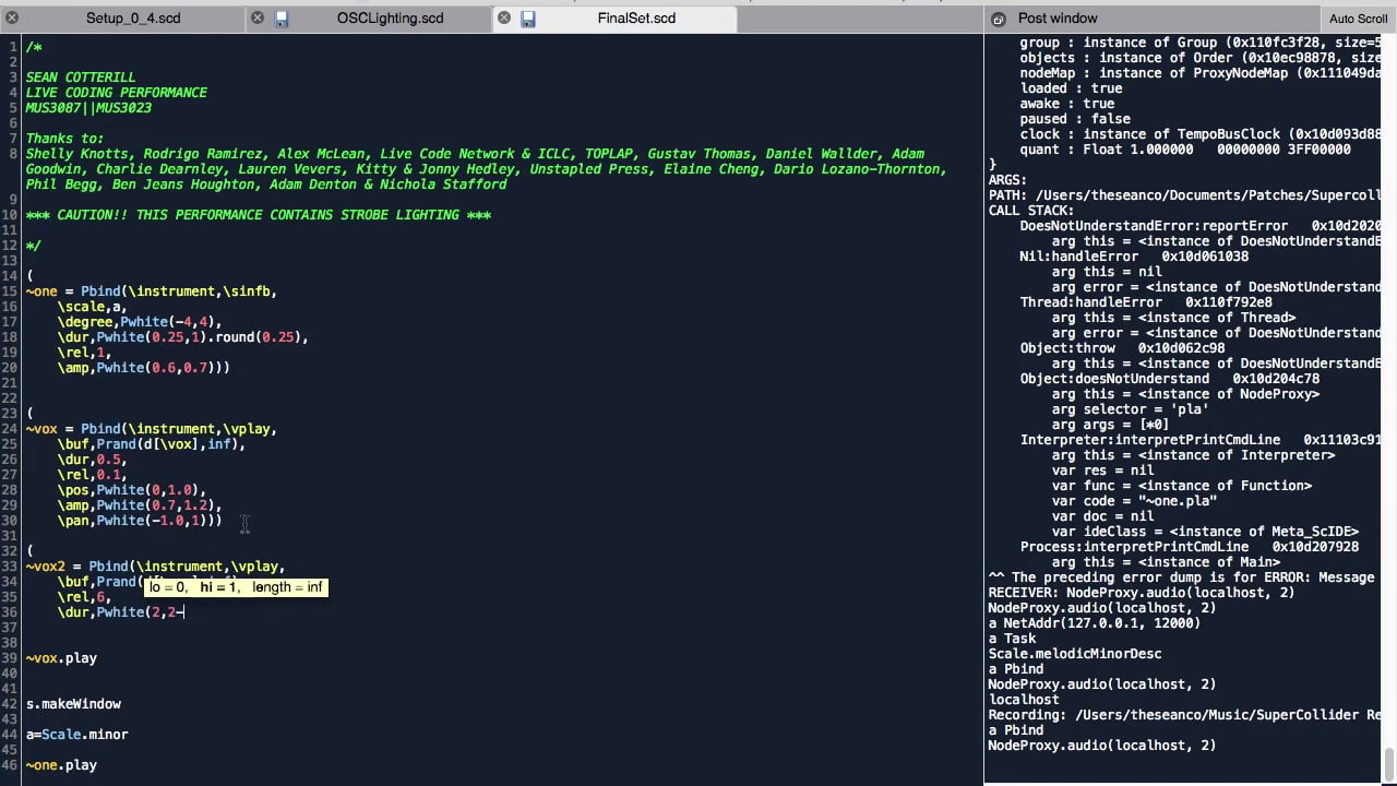 Live coding - General - lines