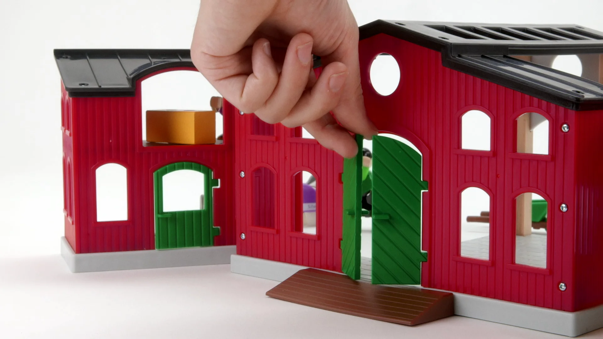 BRIO ブリオ］レールウェイ追加アクセサリー ホースハウス - 木の