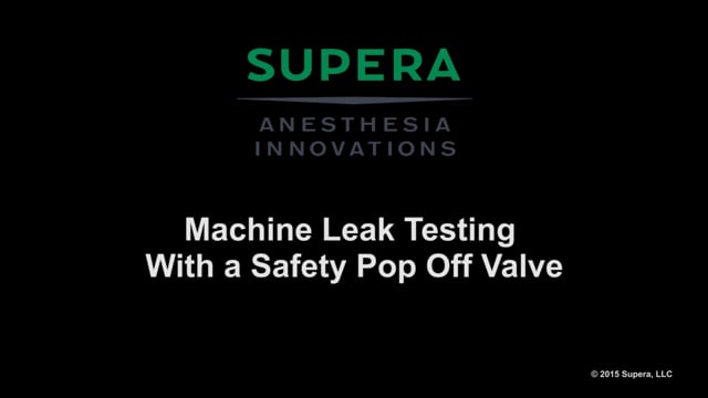 Safety Pop-Off Valve Leak Test