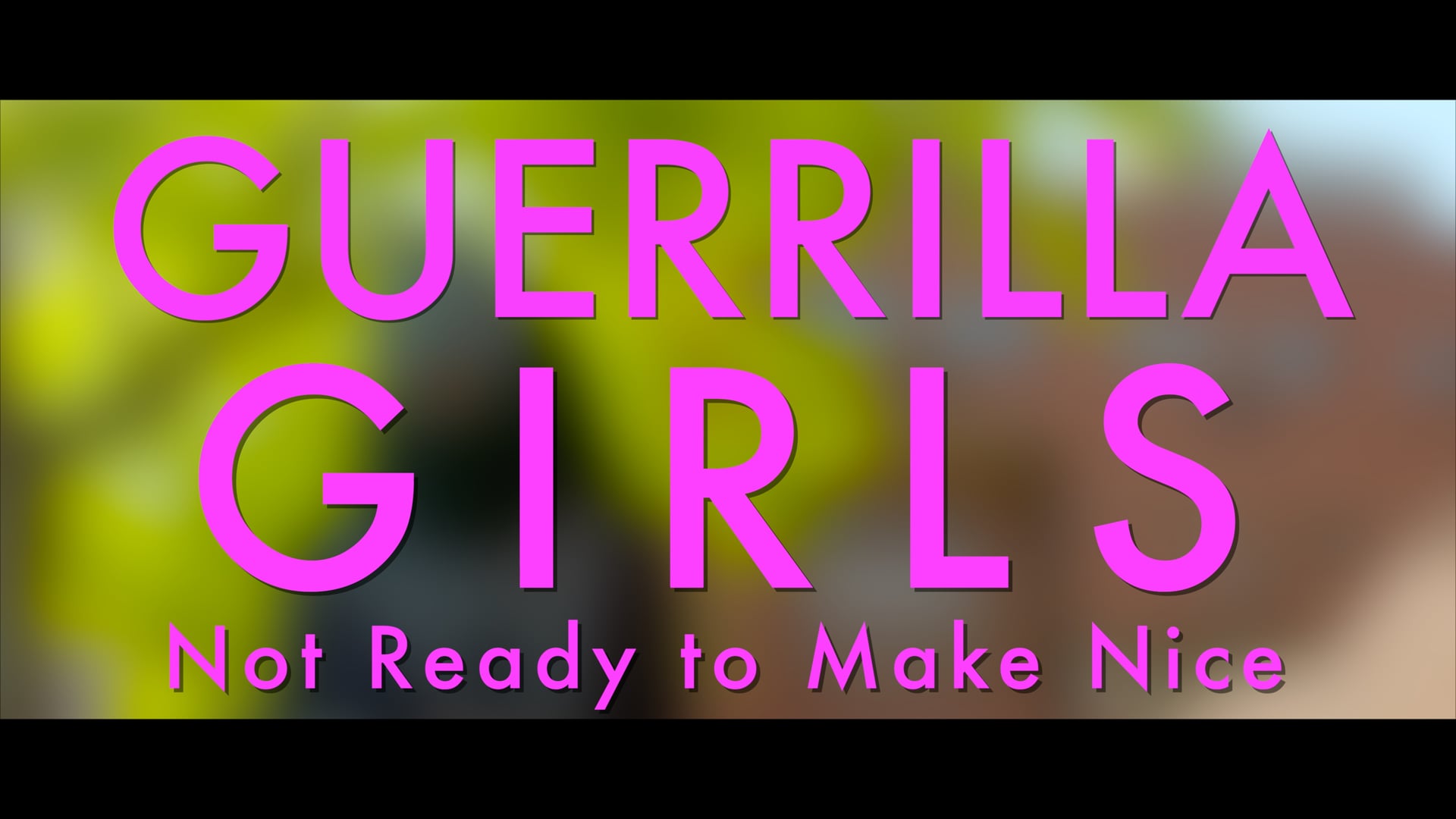 Guerrilla Girls - Not Ready to Make Nice